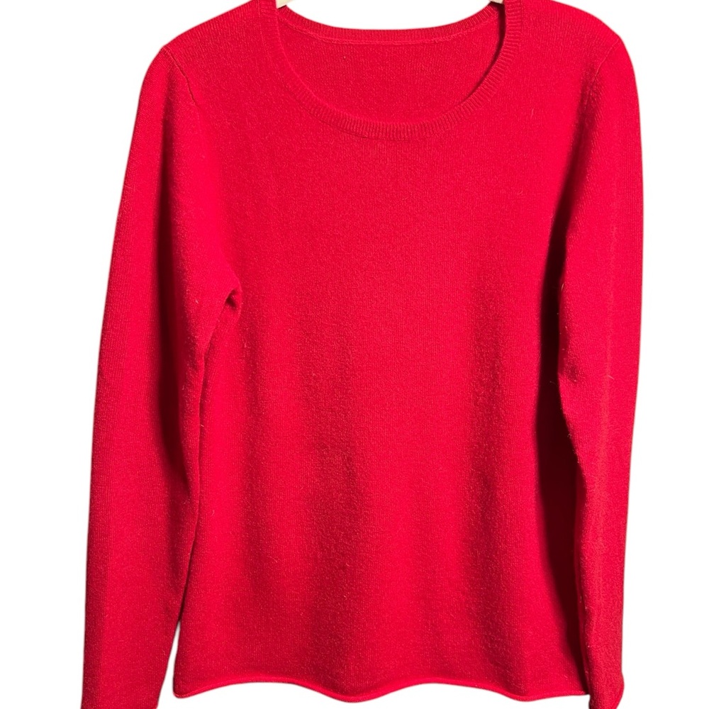 Red Crew Neck Cashmere Sweat6er